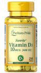 Puritan's Pride Vitamin D3 10 Mcg 250 tabletten 1143