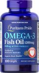 Puritan’s Pride® Omega-3 Fish Oil 1200 mg (360 mg Active Omega-3) 100 Softgels 13326
