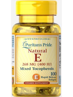 Puritan's Pride Vitamine E 268 mg (400 IE) 100 softgels met snelle afgifte 460