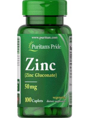 Puritan Pride Gluconate Zinc 50 mg 100 comprimés 2060
