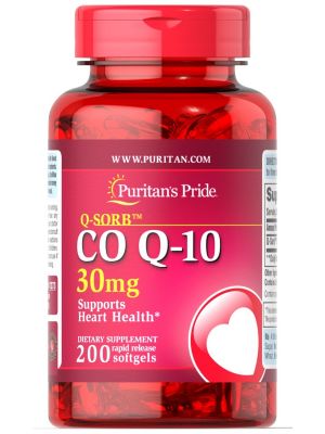 Puritan's Pride Co Q-10 30 mg 200 Softgels 7273
