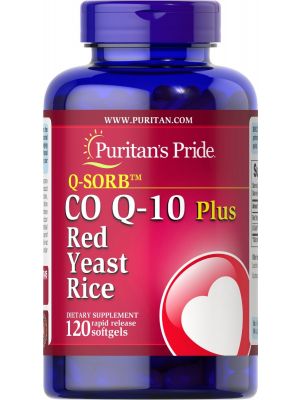 Puritan's Pride Co Q-10 plus Red Yeast Rice 120 softgels 17045
