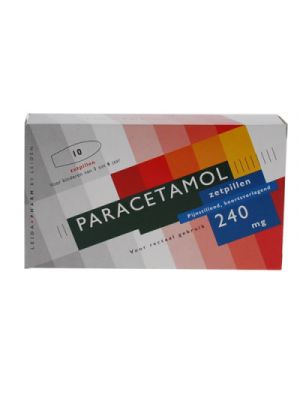 Paracetamol 240 mg 10 zetpillen  Leidapharm