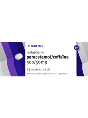 Leidapharm paracétamol & caféine 50 comprimés