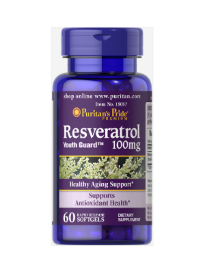 Puritan's Pride Resveratrol 100 mg 60 Softgels 18057