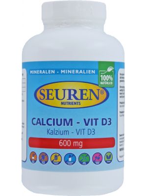 Seuren Nutrients Calcium 600 mg D3 200 Comprimés