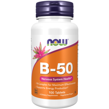 NOW Vitamine B-50 100 comprimés