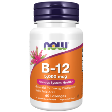 NOW Vitamine B-12 5000mcg 60 comprimés