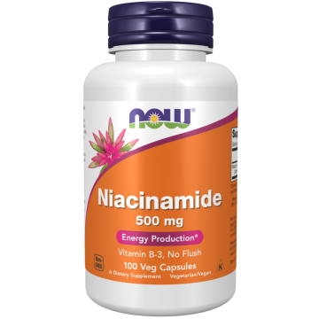 NOW Niacinamide 500 mg 100 Gélules Végétales