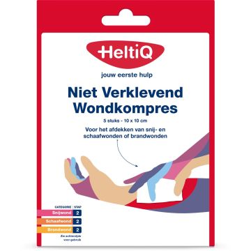 HeltiQ Compresse non adhérente 10 x 10 cm 5 pièces