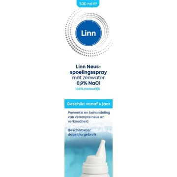 Linn Spray de Rinçage Nasal à l’Eau de Mer 100 ml