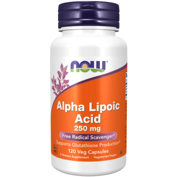 NOW Alpha Lipoic Acid 250 mg 120 gélules NOW Alpha Lipoic Acid 250 mg 120 gélules