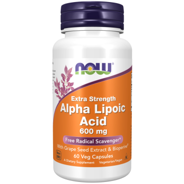 NOW Acide alpha-lipoïque 600 mg 120 gélules NOW Acide alpha-lipoïque 600 mg 120 gélules