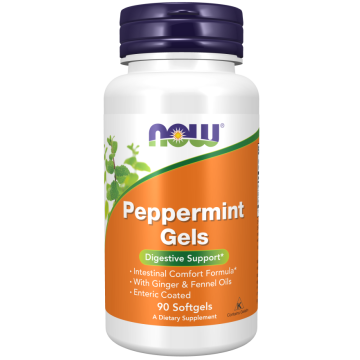 NOW Gels de menthe poivrée 90 softgels