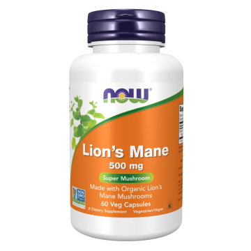 NOW Crinière de lion 500 mg 60 gélules