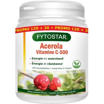 Fytostar Acerola Vitamine C met bioflavonoïden  150 zuigtabletten