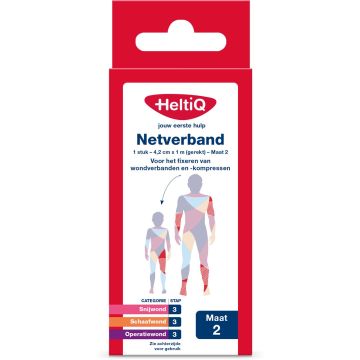 HeltiQ Bandage en filet Taille 2 (4,2 cm x 1 m)