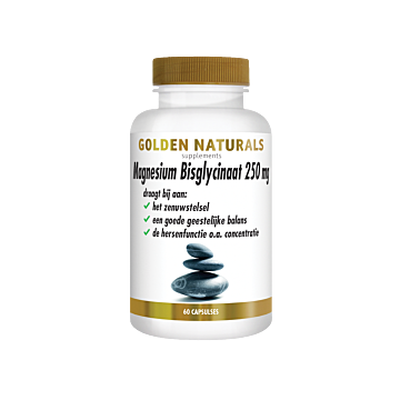 Golden Naturals Magnésium Bisglycinate 250 mg 60 gélules véganes