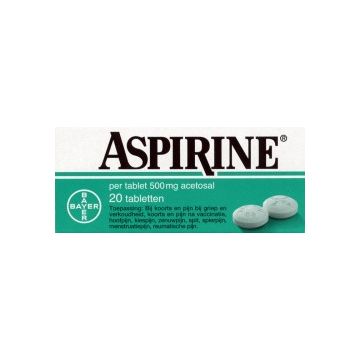 Aspirine 500mg 20 Comprimés Bayer