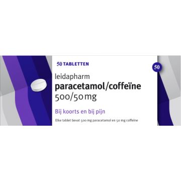 Leidapharm paracétamol & caféine 50 comprimés