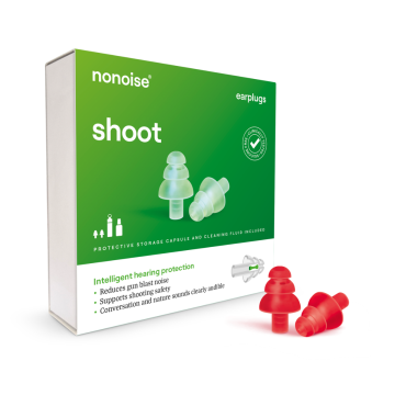Nonoise - Bouchons d'oreilles pour le tir et la chasse - Rouge