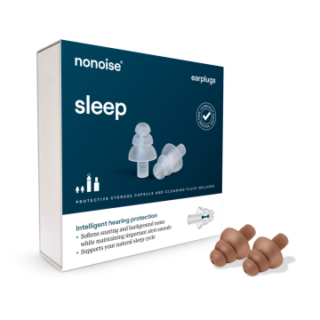 Nonoise - Bouchons d'oreilles pour dormir - marron
