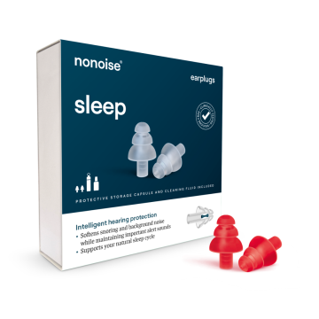 Nonoise - Sommeil - Bouchons d'oreilles - Rouge