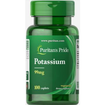 Puritan's Pride Chelated Potassium 99 mg 100 capsules 1110