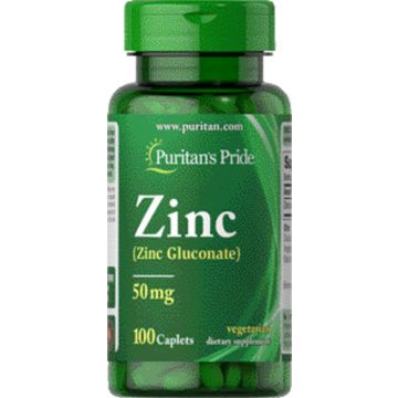 Puritan Pride Gluconate Zinc 50 mg 100 comprimés 2060