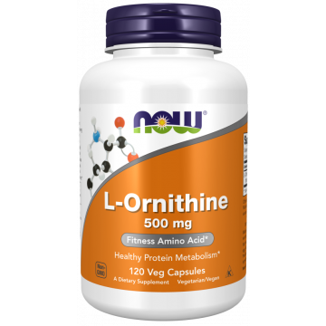 NOW L-Ornithine 500 mg 120 gélules