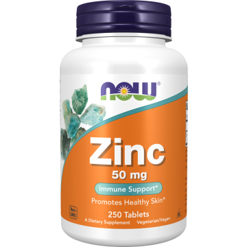 NOW Zinc 50 mg 250 comprimés