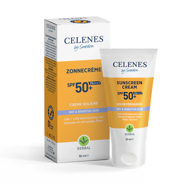 Celenes Crème solaire SPF50+ peaux sèches et sensibles 50 ml