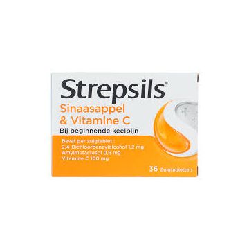 Strepsils Sinaasappel & Vitamine C 36 Zuigtabletten