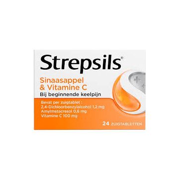 Strepsils Sinaasappel & Vitamine C 24 Zuigtabletten
