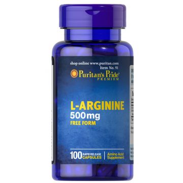 Puritan's Pride L-Arginine 500 mg 100 capsules 91