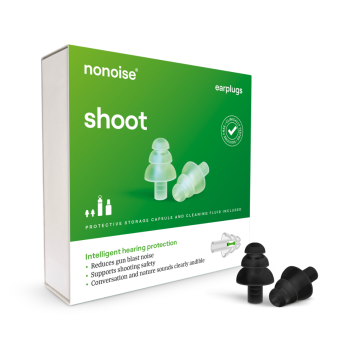 Nonoise - Bouchons d'oreilles pour le tir et la chasse - Noir