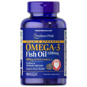 Puritan's Pride Omega 3 fish oil 1200 mg 90 Softgels 17131