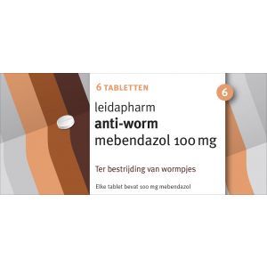 Leidapharm anti-ver mébendazole 100 mg 6 comprimés