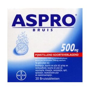Aspro bruis 500 mg 20 Bruistabletten Bayer