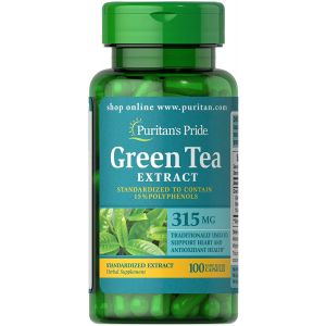 Puritan's Pride Green tea Extract 315 mg 100 Capsules 3131