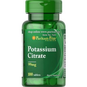 Puritan's Pride Potassium Citrate 99 mg 100 Tabletten 7620