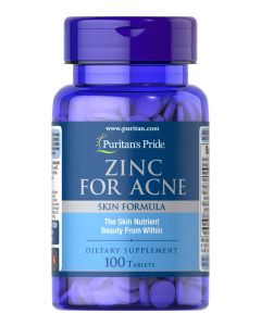 Puritan's Pride zinc for acne 100 tabletten 2580