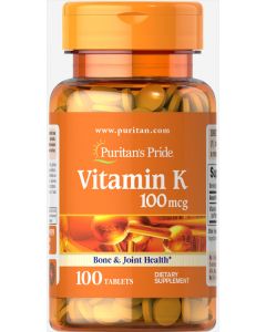 Puritan's Pride Vitamin K 100 mcg 100 tabletten 3070
