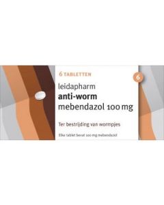 Leidapharm anti-ver mébendazole 100 mg 6 comprimés