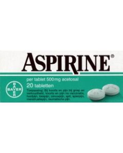 Aspirine 500mg 20 Comprimés Bayer