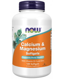 NOW Calcium et magnésium 120 gélules