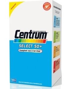 Centrum van A tot Zink Select 50+ 180 Tabletten Centrum van A tot Zink Select 50+ 180 Tabletten