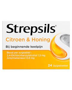 Strepsils Citroen & Honing 24 Zuigtabletten