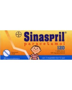 Sinaspril paracetamol 16 kauwtabletten